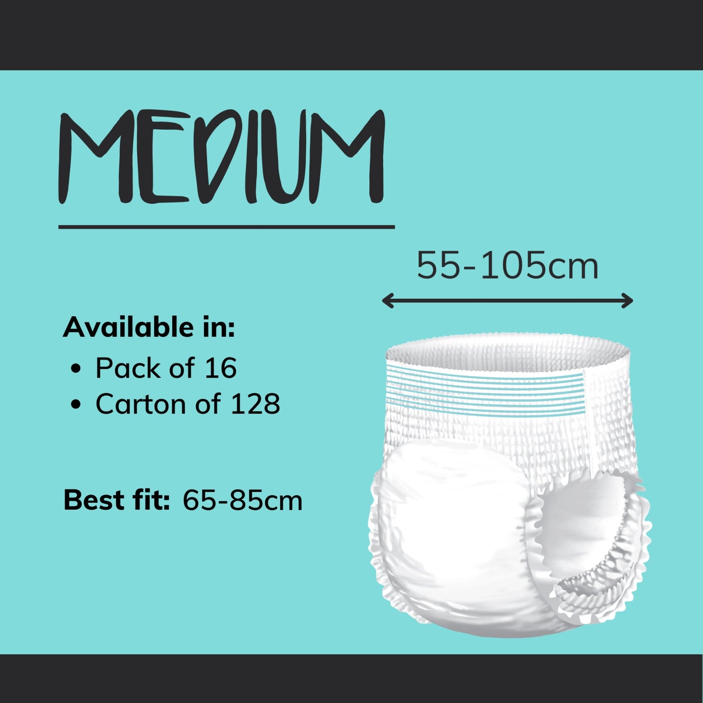 Conni Pull-Ons Medium - Carton of 128 (8 Packs)