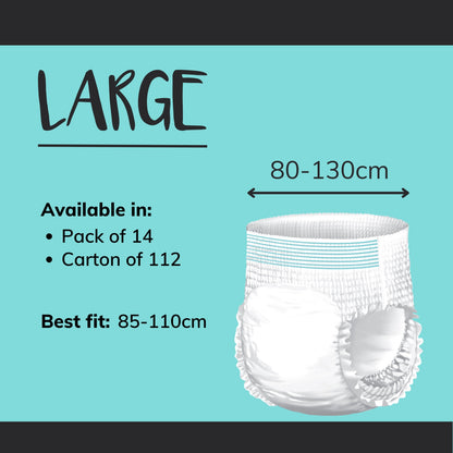 Conni Pull-Ons Large - Carton of 112 (8 Packs)