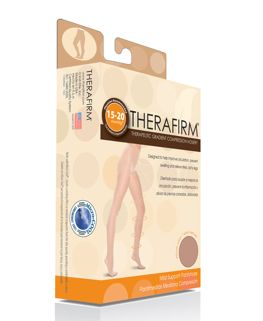 Therafirm Unisex Pantyhose Mild Support 15-20mmHg