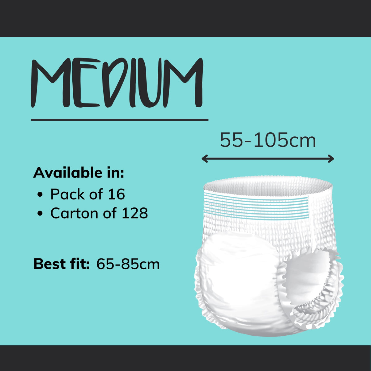 Conni Pull-Ons Medium - Carton of 128 (8 Packs)