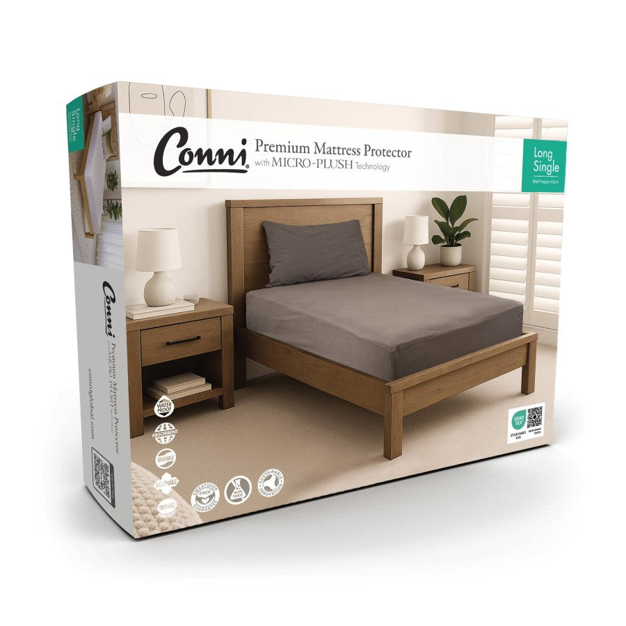 Conni Micro-Plush - Long Single Waterproof Fitted Sheet