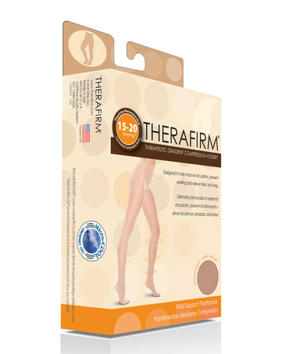 Therafirm Unisex Pantyhose Mild Support 15-20mmHg