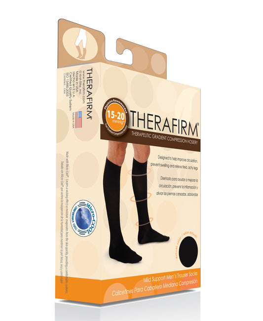 Therafirm Mens Trouser Socks Mild Support 15-20mmHg Regular