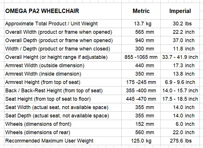 Max Mobility PA1 Paediatric Wheelchair