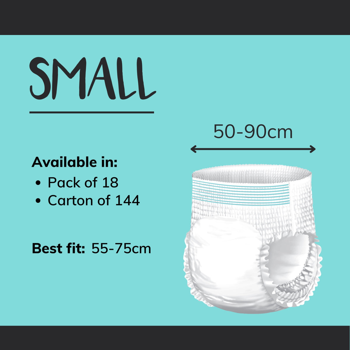 Conni Pull-Ons Small - Carton of 144 (8 Packs)