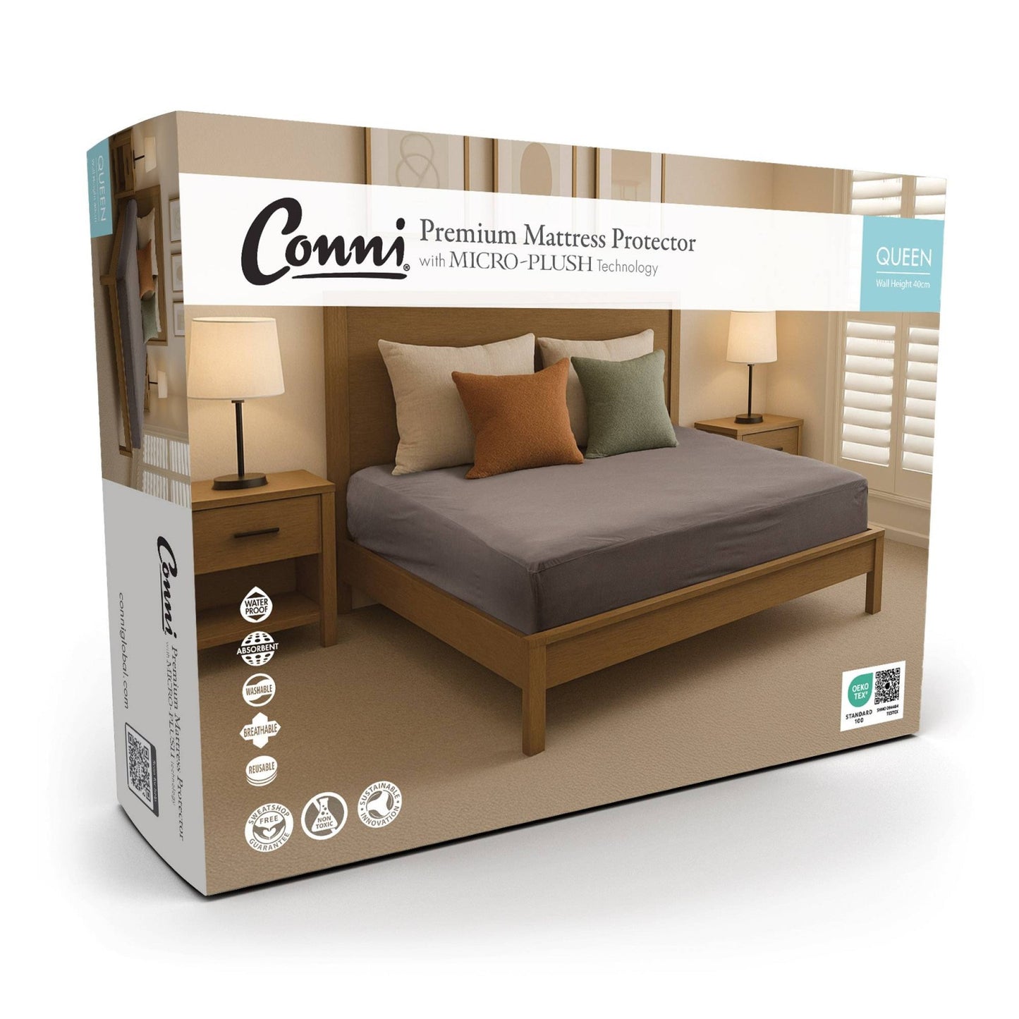 Conni Micro-Plush - Queen Waterproof Fitted Sheet