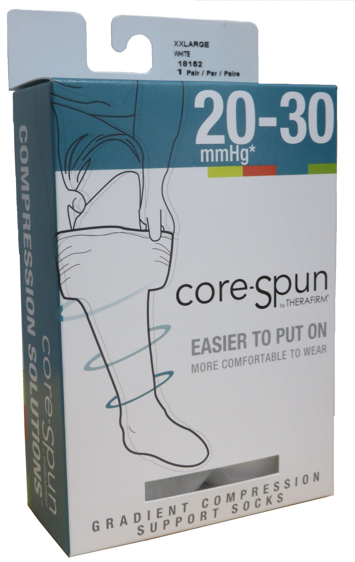 Core-Spun Unisex Socks Moderate Support 20-30mmHg