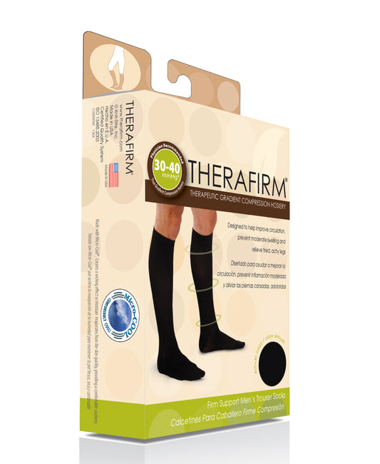 Therafirm Mens Trouser Socks Moderate Support 30-40mmHg Regular
