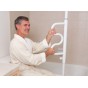 Security Pole - Curved Grab Bar (Black or White)